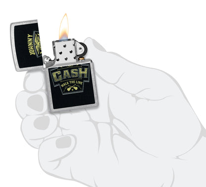 Zippo Johnny Cash Marquee Design Street Chrome Windproof Lighter