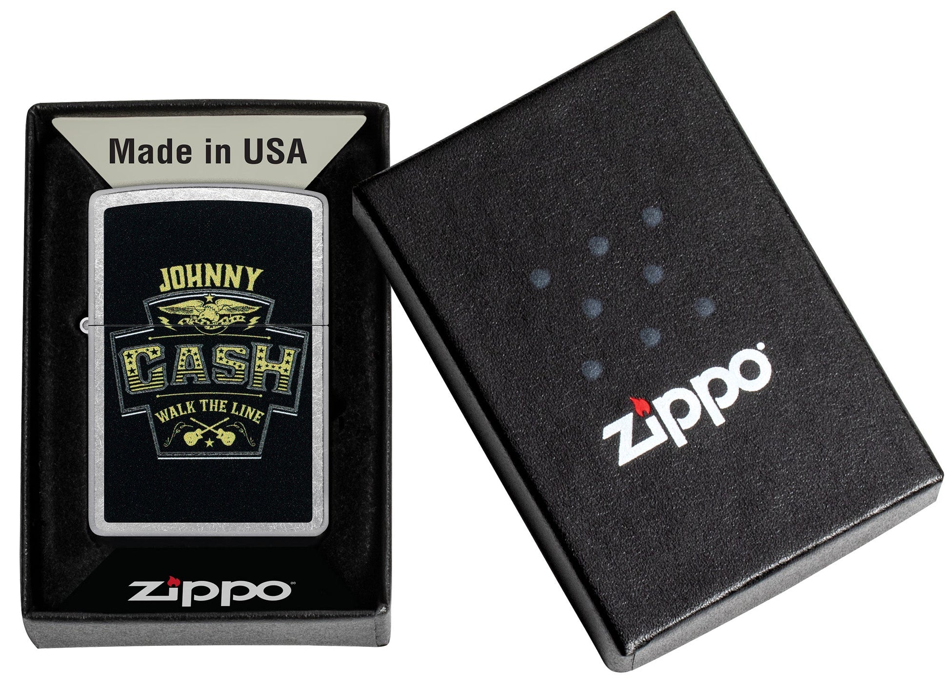 Zippo Johnny Cash Marquee Design Street Chrome Windproof Lighter