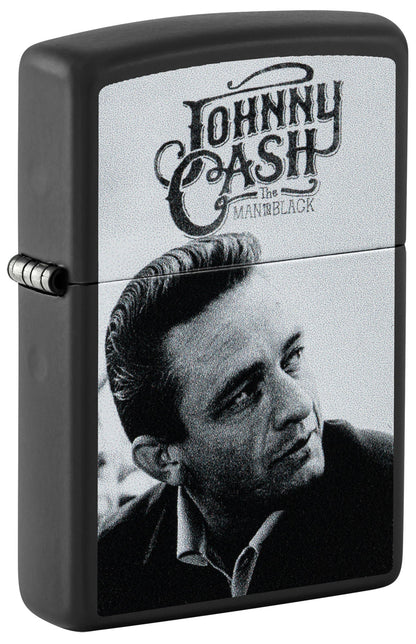 Zippo Johnny Cash Portrait Design Black Matte Windproof Lighter