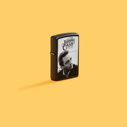 Zippo Johnny Cash Portrait Design Black Matte Windproof Lighter
