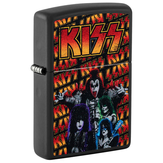 Zippo KISS® Poster Design Black Matte Windproof Lighter