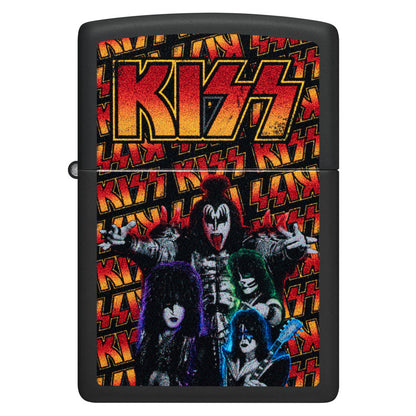 Zippo KISS® Poster Design Black Matte Windproof Lighter