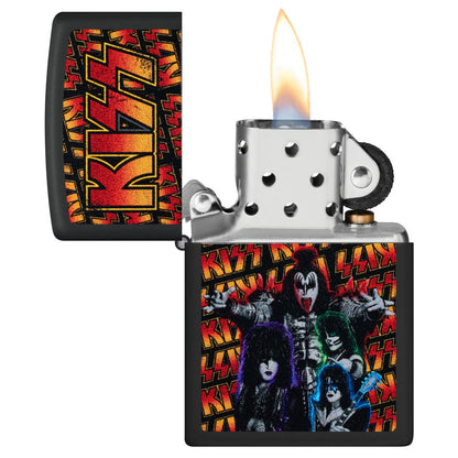 Zippo KISS® Poster Design Black Matte Windproof Lighter
