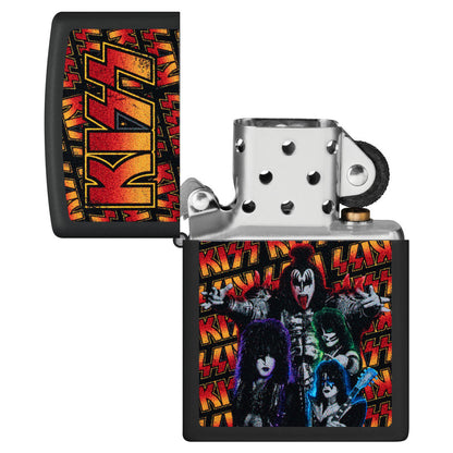 Zippo KISS® Poster Design Black Matte Windproof Lighter