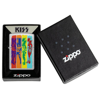 Zippo KISS® Fly Flag Design Street Chrome Windproof Lighter