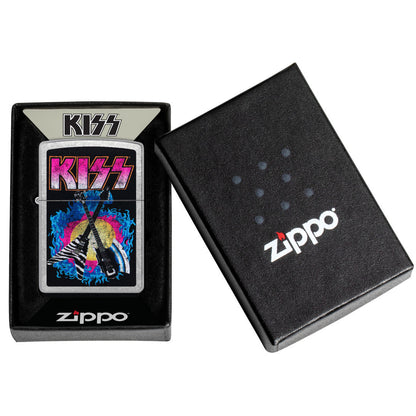 Zippo KISS® Axe Bass Design Street Chrome Windproof Lighter