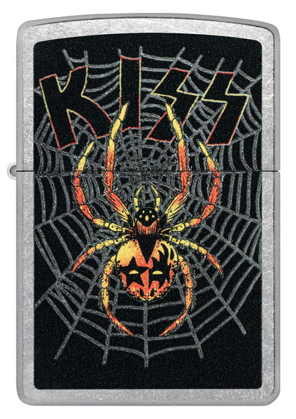 Zippo KISS® Face Paint Spider Design Street Chrome Windproof Lighter