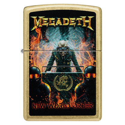 Zippo Megadeth New World Order Design Street Brass Windproof Lighter
