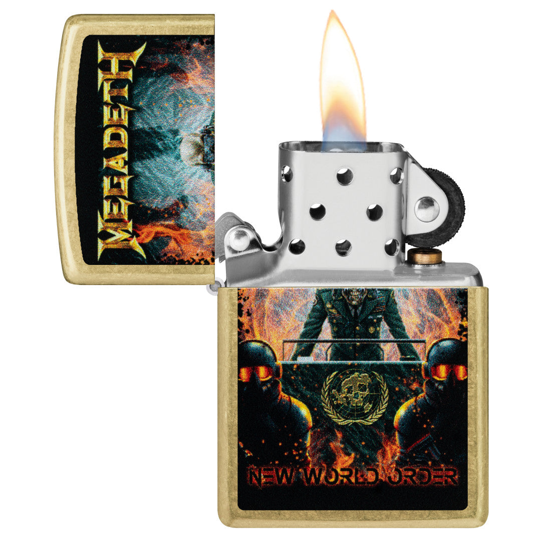 Zippo Megadeth New World Order Design Street Brass Windproof Lighter