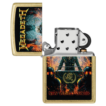 Zippo Megadeth New World Order Design Street Brass Windproof Lighter