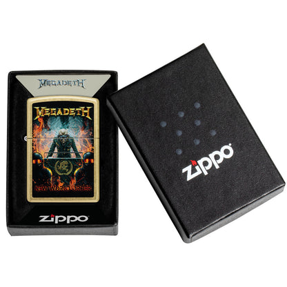Zippo Megadeth New World Order Design Street Brass Windproof Lighter