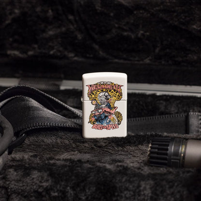 Zippo Megadeth Built for Speed Design White Matte Windproof Lighter