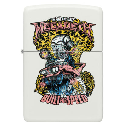 Zippo Megadeth Built for Speed Design White Matte Windproof Lighter