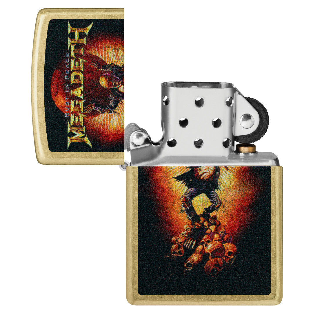 Zippo Megadeth Rust In Peace Design Street Brass Windproof Lighter