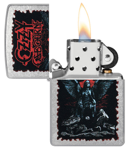 Zippo Ozzy Osbourne Angel Wings Design Street Chrome Windproof Lighter