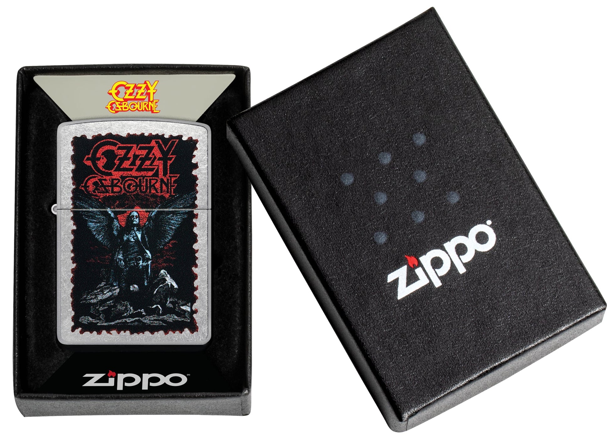 Zippo Ozzy Osbourne Angel Wings Design Street Chrome Windproof Lighter