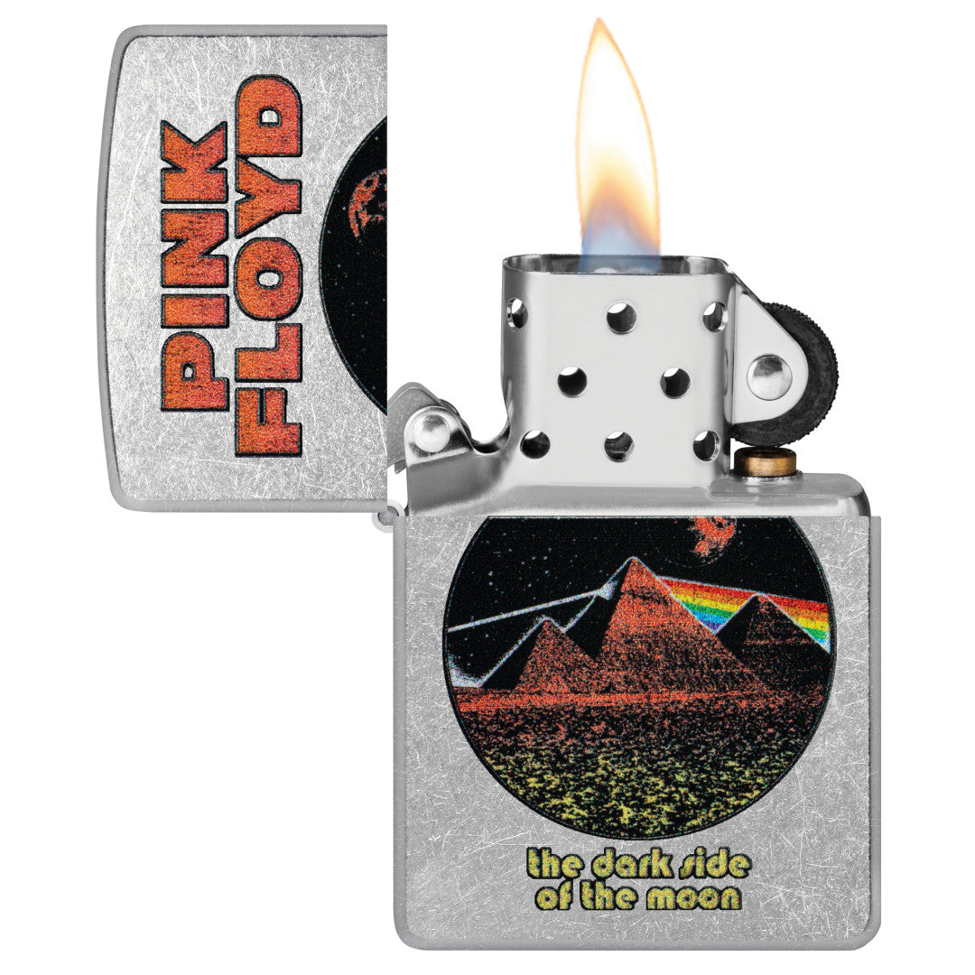 Zippo Pink Floyd Pyramids Design Street Chrome Windproof Lighter