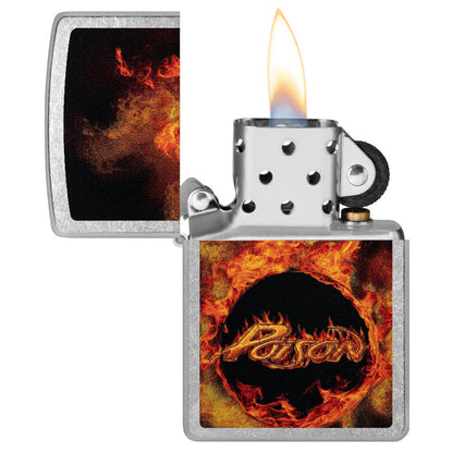 Zippo Poison Flame Design Street Chrome Windproof Lighter