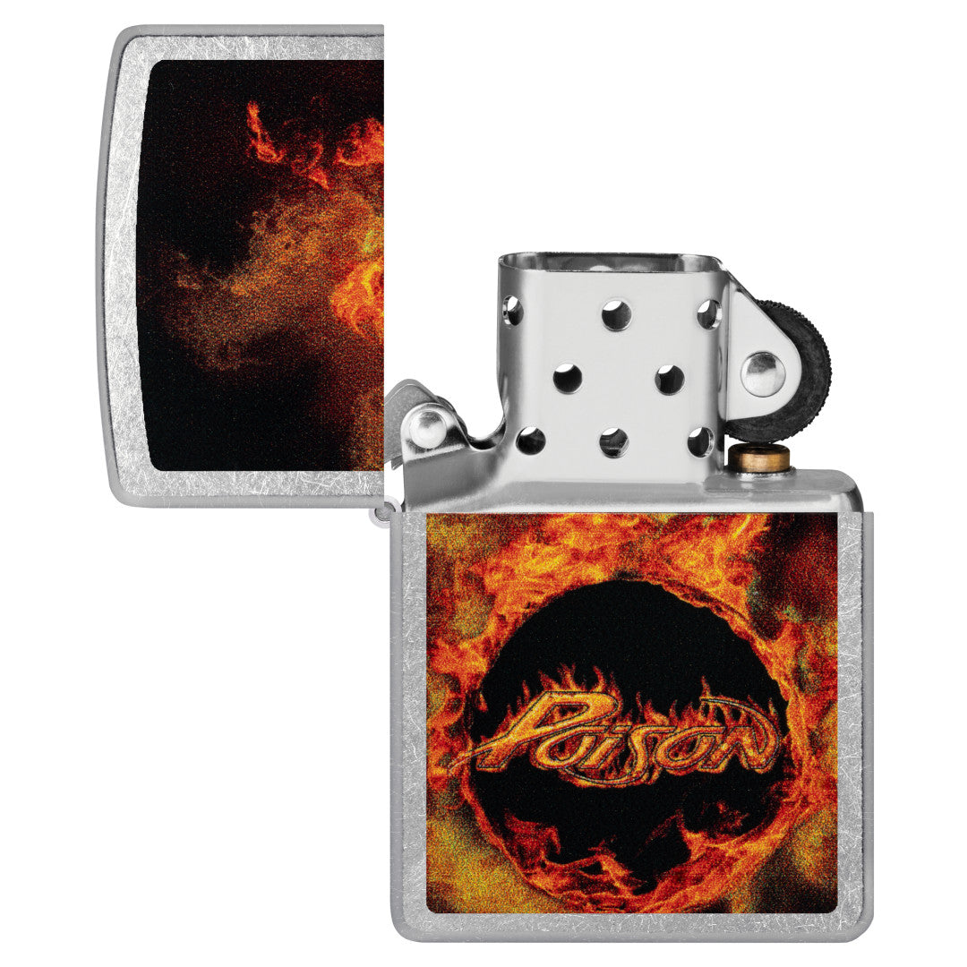 Zippo Poison Flame Design Street Chrome Windproof Lighter