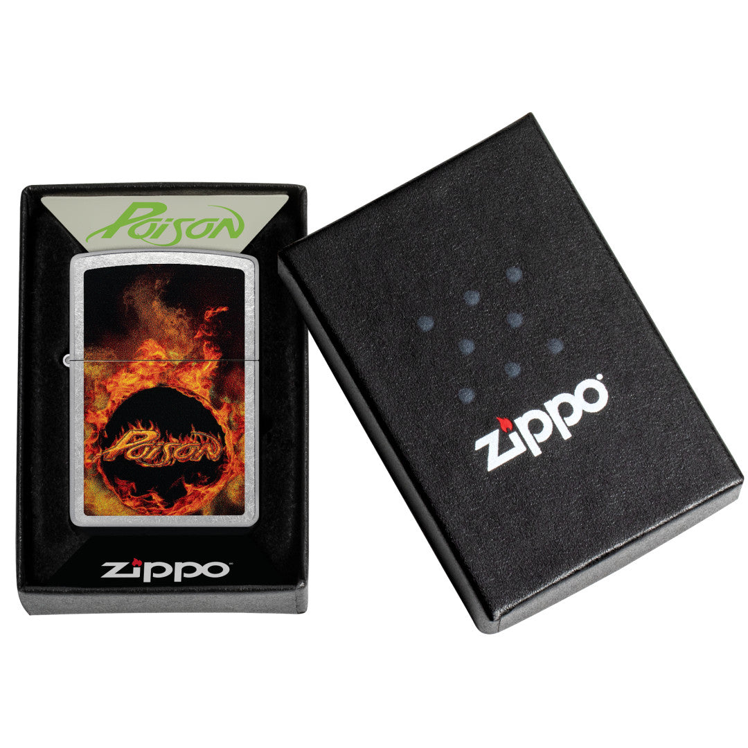 Zippo Poison Flame Design Street Chrome Windproof Lighter
