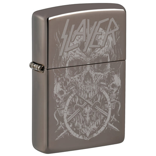 Zippo Slayer Skull Design Black Ice® Windproof Lighter