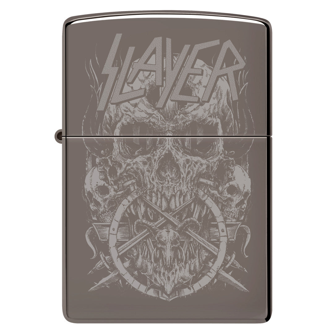 Zippo Slayer Skull Design Black Ice® Windproof Lighter