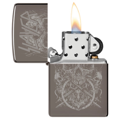 Zippo Slayer Skull Design Black Ice® Windproof Lighter