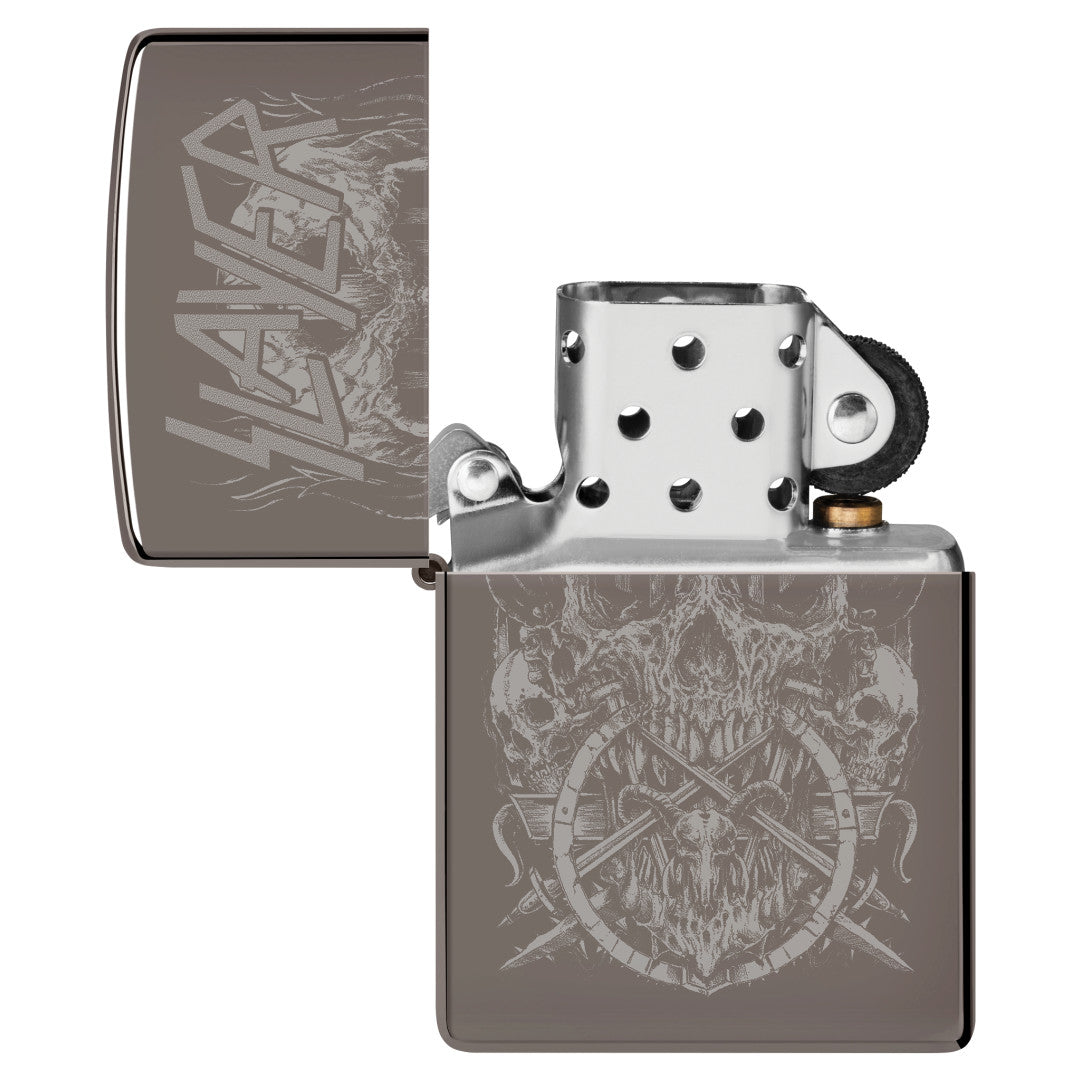 Zippo Slayer Skull Design Black Ice® Windproof Lighter