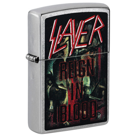 Zippo Slayer Reign in Blood Design Street Chrome Windproof Lighter