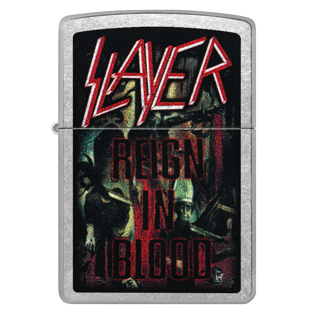 Zippo Slayer Reign in Blood Design Street Chrome Windproof Lighter