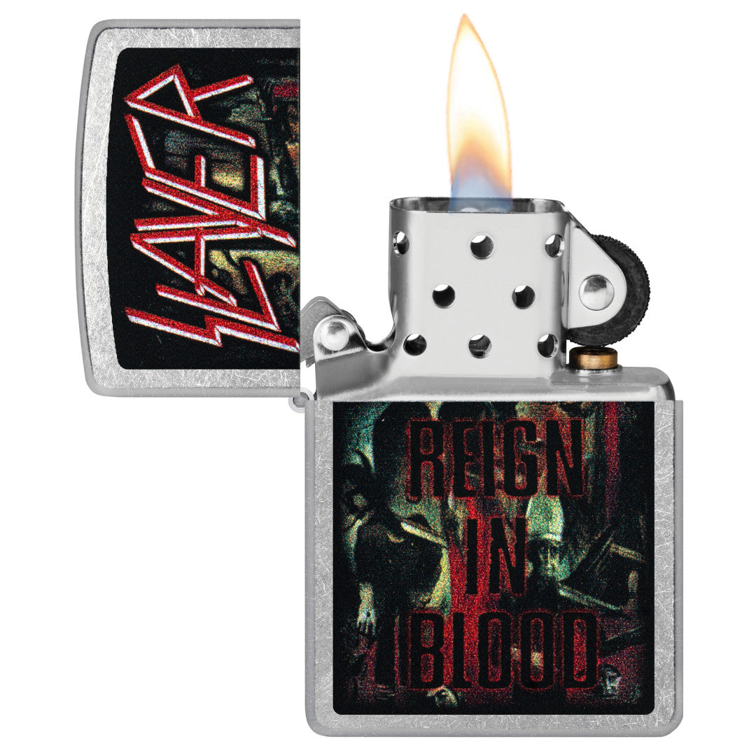 Zippo Slayer Reign in Blood Design Street Chrome Windproof Lighter