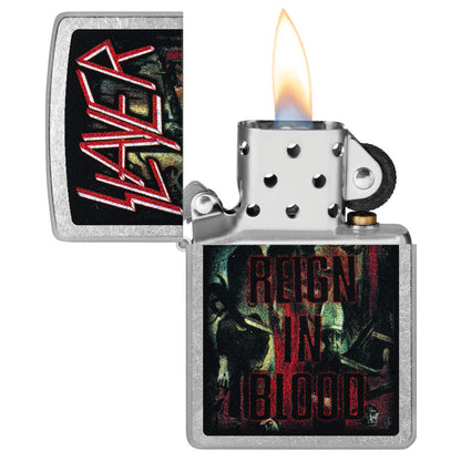 Zippo Slayer Reign in Blood Design Street Chrome Windproof Lighter