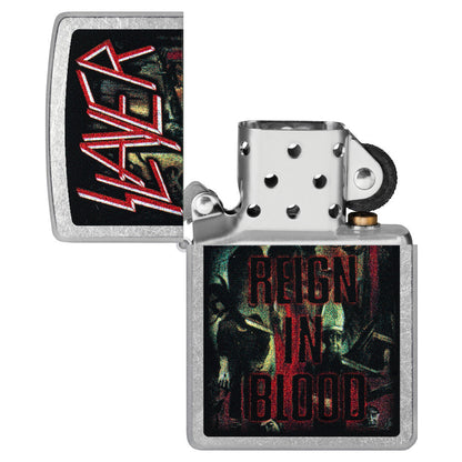Zippo Slayer Reign in Blood Design Street Chrome Windproof Lighter