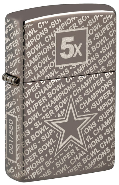 Zippo Super Bowl Champions Collectible - Dallas Cowboys Black Ice Windproof Lighter