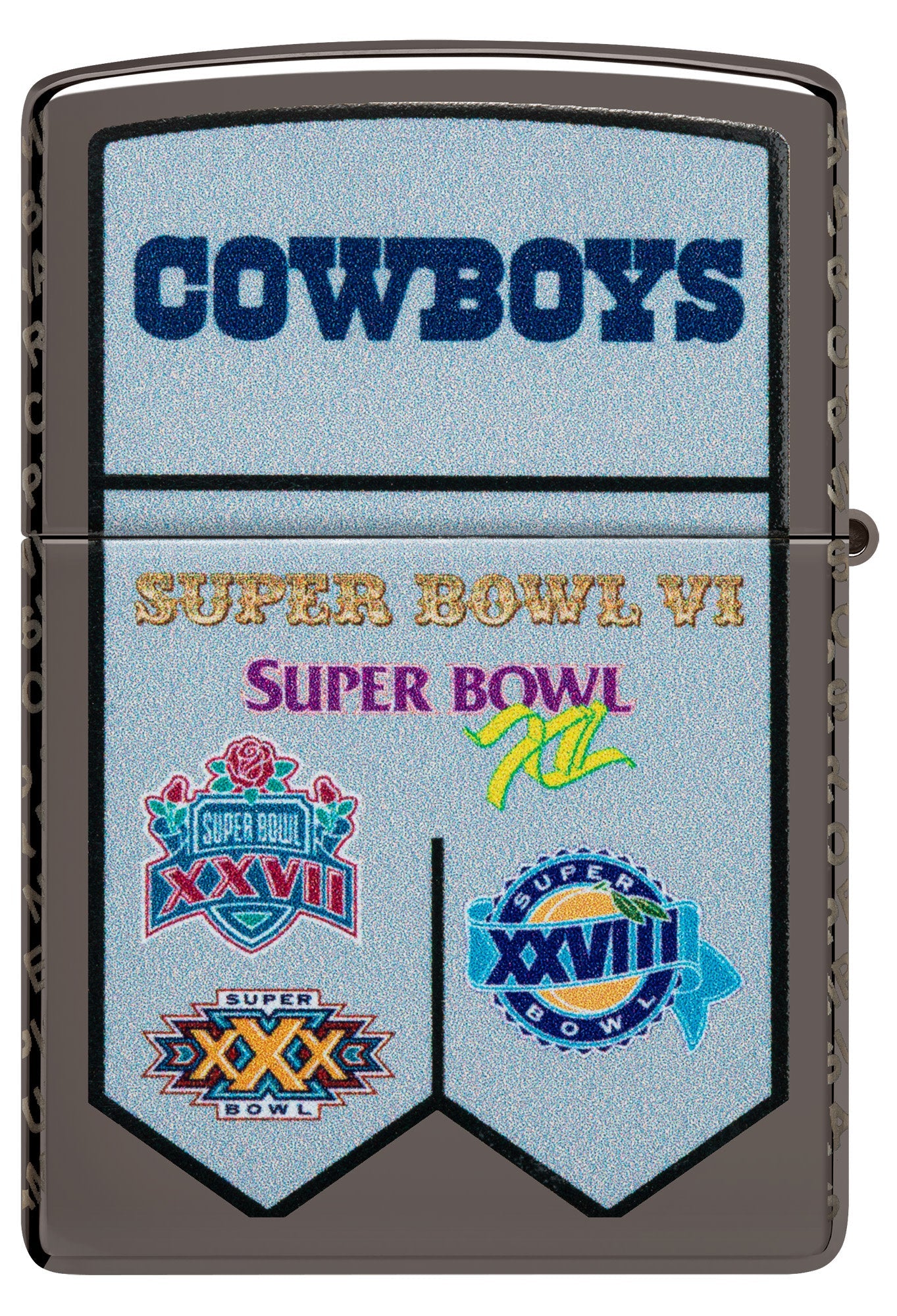 Zippo Super Bowl Champions Collectible - Dallas Cowboys Black Ice Windproof Lighter
