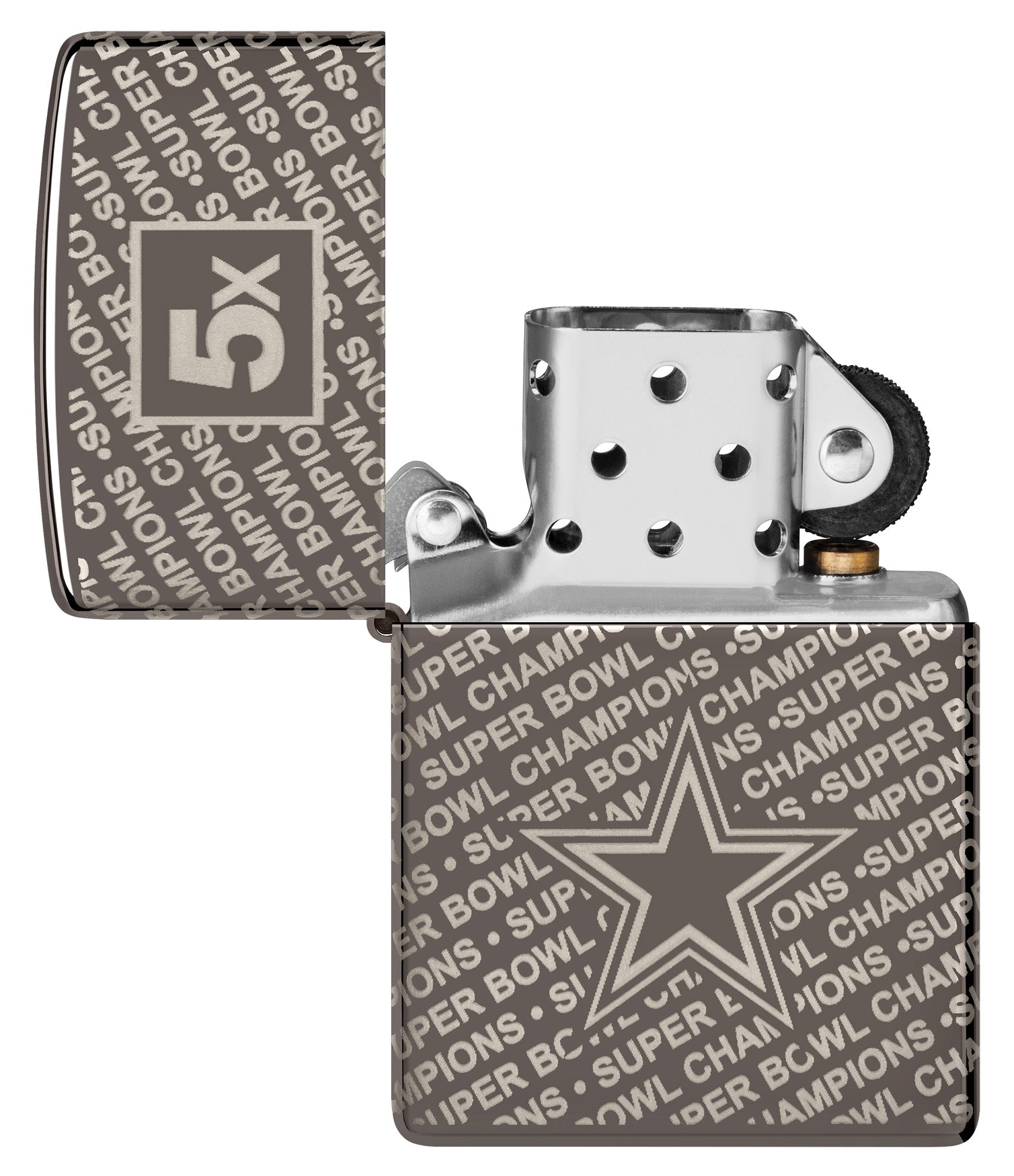 Zippo Super Bowl Champions Collectible - Dallas Cowboys Black Ice Windproof Lighter