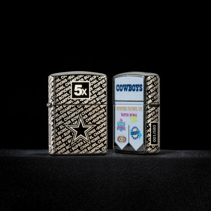 Zippo Super Bowl Champions Collectible - Dallas Cowboys Black Ice Windproof Lighter