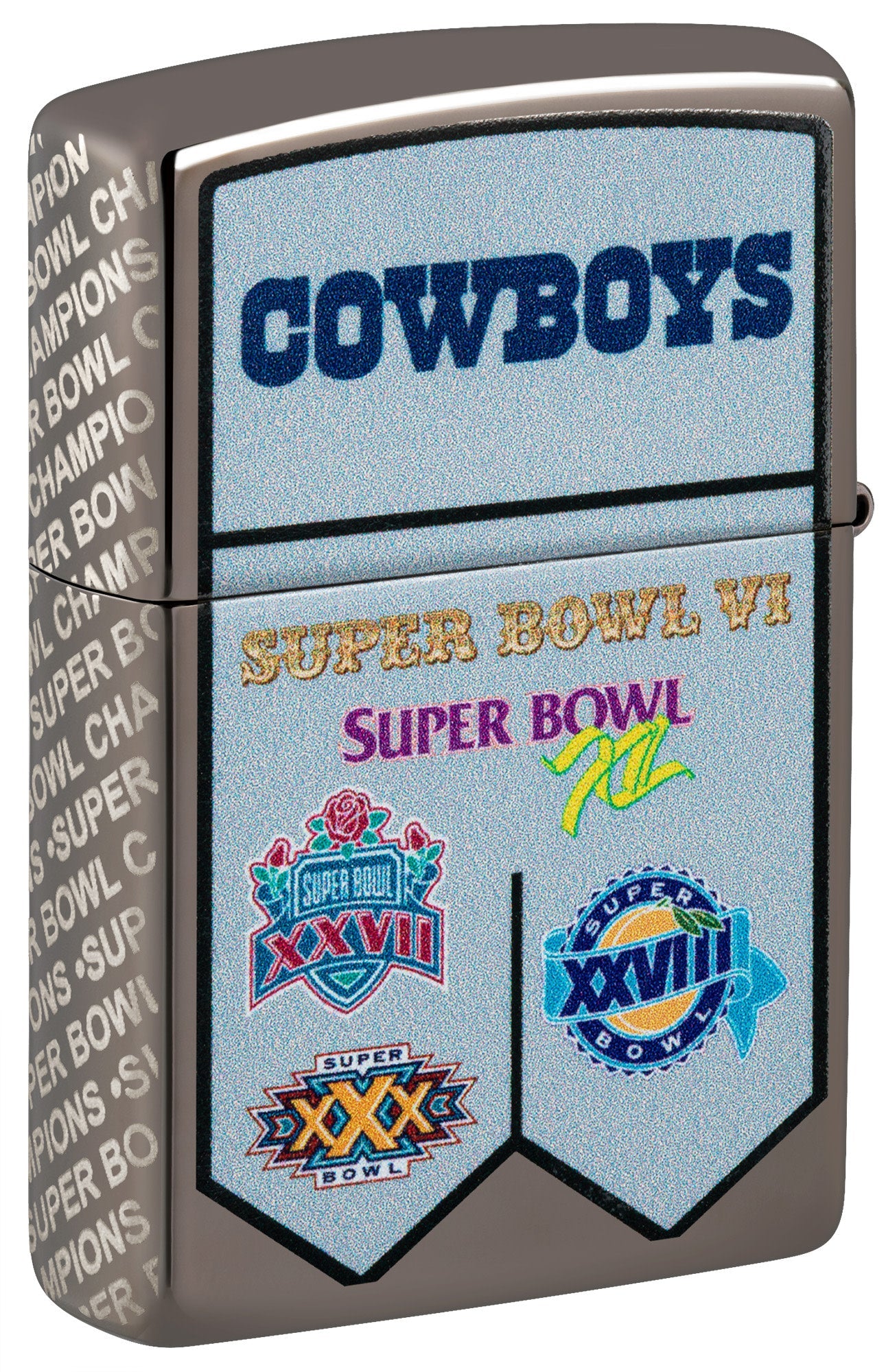 Zippo Super Bowl Champions Collectible - Dallas Cowboys Black Ice Windproof Lighter
