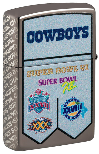 Zippo Super Bowl Champions Collectible - Dallas Cowboys Black Ice Windproof Lighter