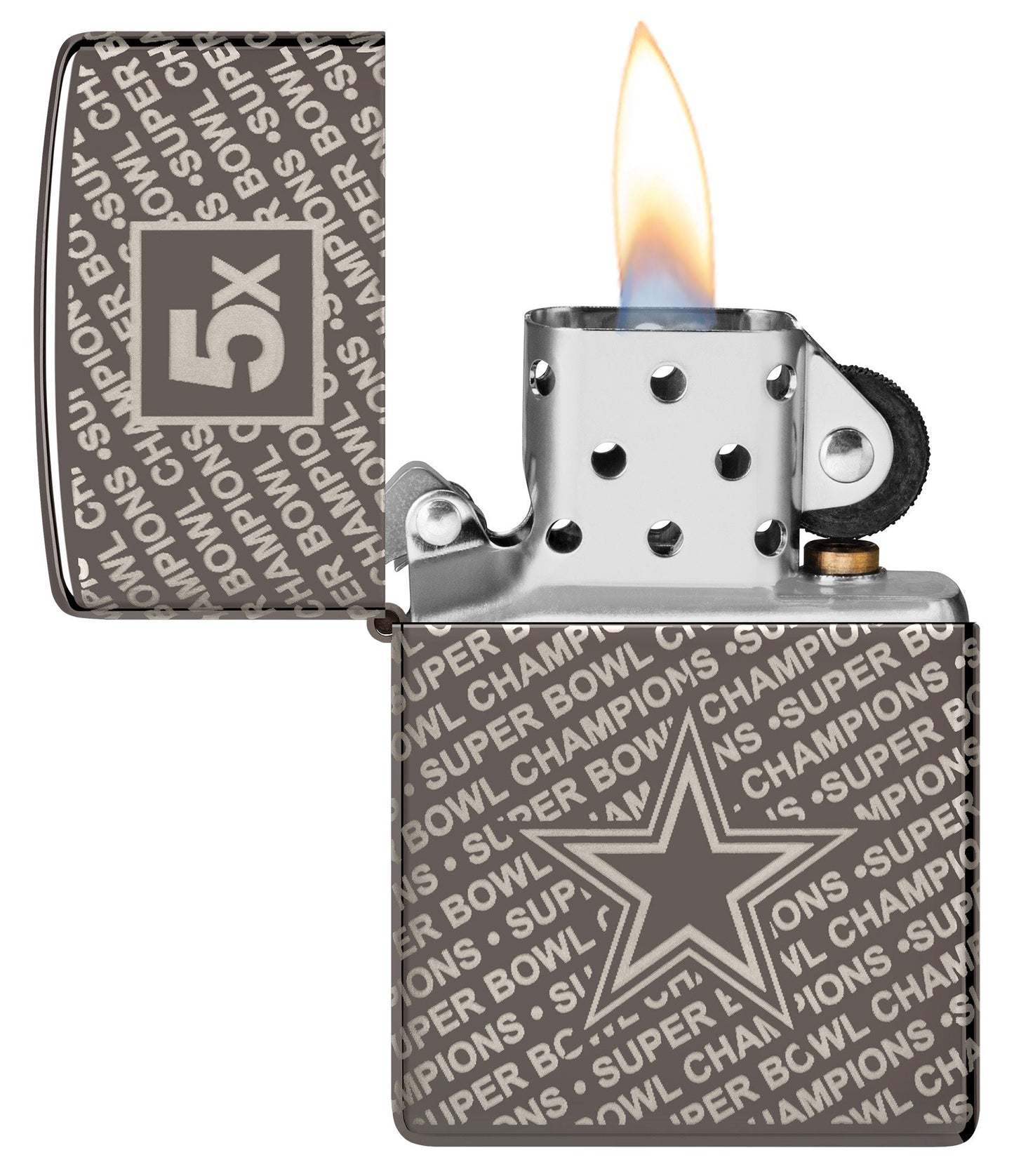 Zippo Super Bowl Champions Collectible - Dallas Cowboys Black Ice Windproof Lighter