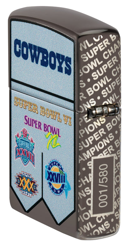 Zippo Super Bowl Champions Collectible - Dallas Cowboys Black Ice Windproof Lighter