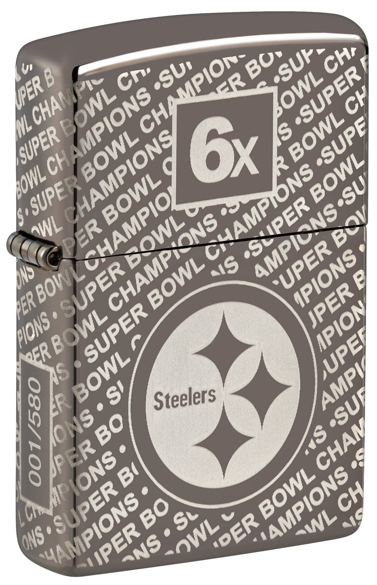 Zippo Super Bowl Champions Collectible - Pittsburgh Steelers Black Blue Windproof Lighter