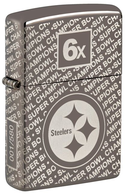 Zippo Super Bowl Champions Collectible - Pittsburgh Steelers Black Blue Windproof Lighter