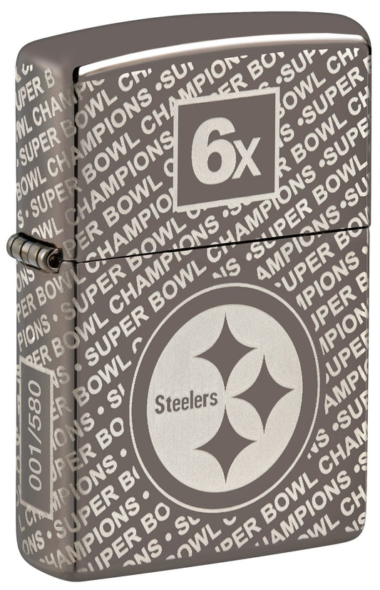 Zippo Super Bowl Champions Collectible - Pittsburgh Steelers Black Blue Windproof Lighter