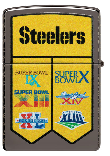 Zippo Super Bowl Champions Collectible - Pittsburgh Steelers Black Blue Windproof Lighter
