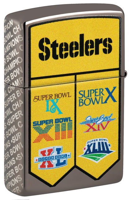 Zippo Super Bowl Champions Collectible - Pittsburgh Steelers Black Blue Windproof Lighter