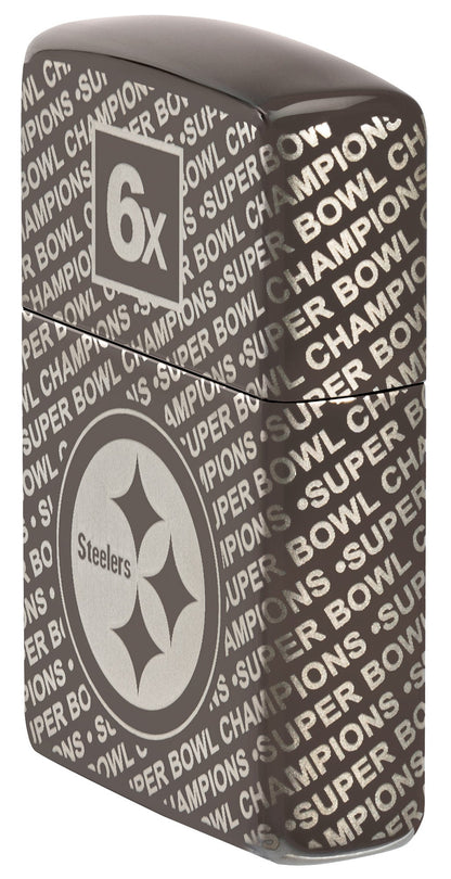 Zippo Super Bowl Champions Collectible - Pittsburgh Steelers Black Blue Windproof Lighter