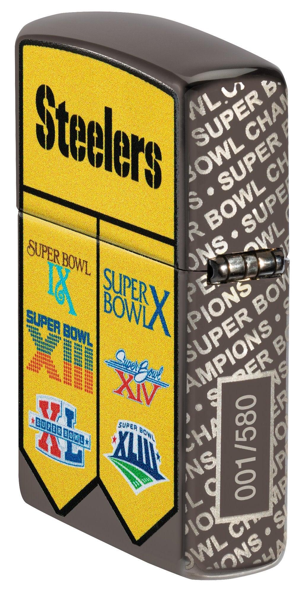 Zippo Super Bowl Champions Collectible - Pittsburgh Steelers Black Blue Windproof Lighter