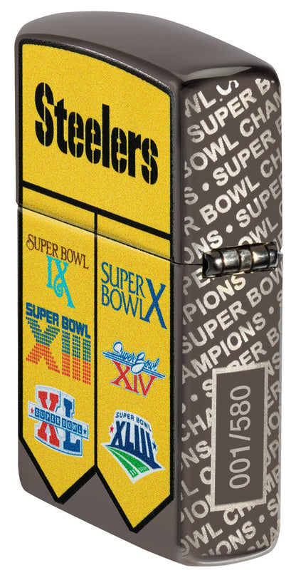 Zippo Super Bowl Champions Collectible - Pittsburgh Steelers Black Blue Windproof Lighter