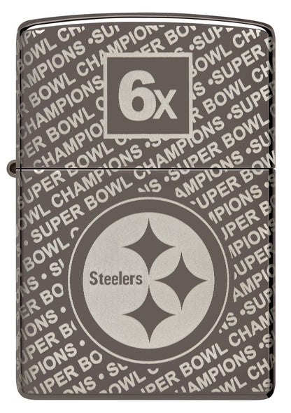 Zippo Super Bowl Champions Collectible - Pittsburgh Steelers Black Blue Windproof Lighter